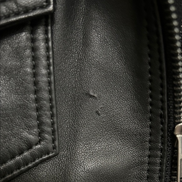 Quince NWOT Women's Black Leather Jacket with Hood - Picture 8 of 13